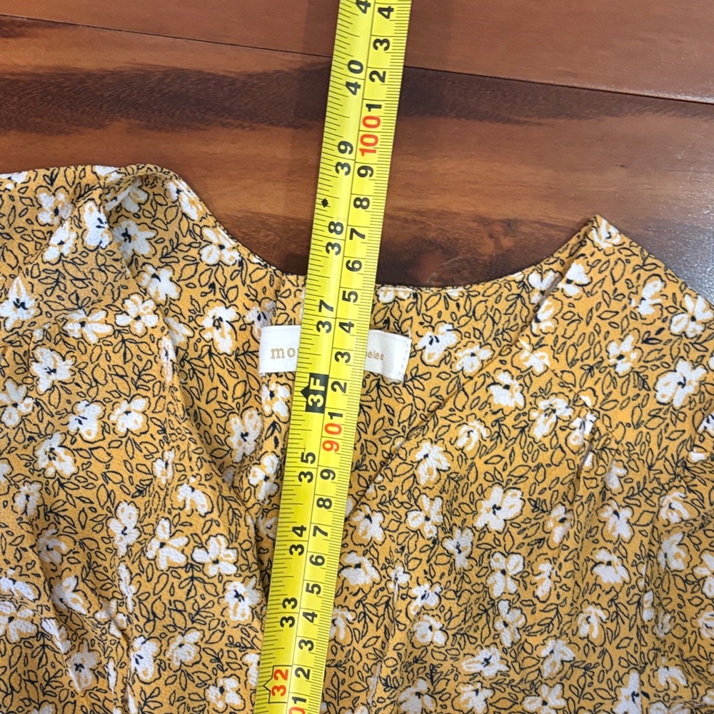 Floral Yellow Midi Dress - Picture 6 of 8